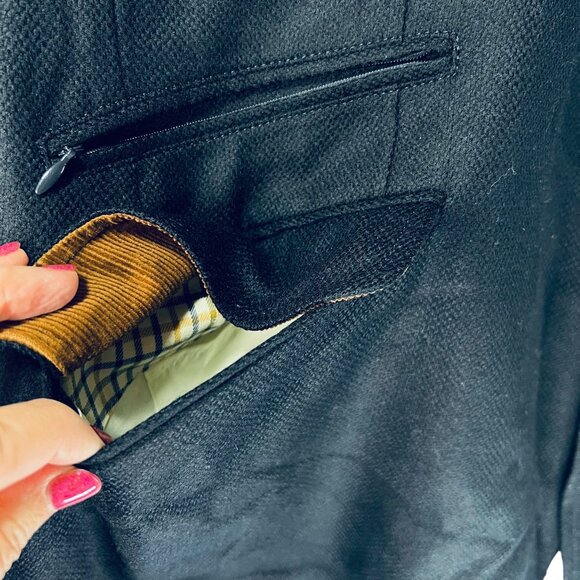 Kroon Ritchie Blazer 48R Blue Hybrid Jacket Wool Cashmere 3 Button Full Zip - Picture 10 of 16